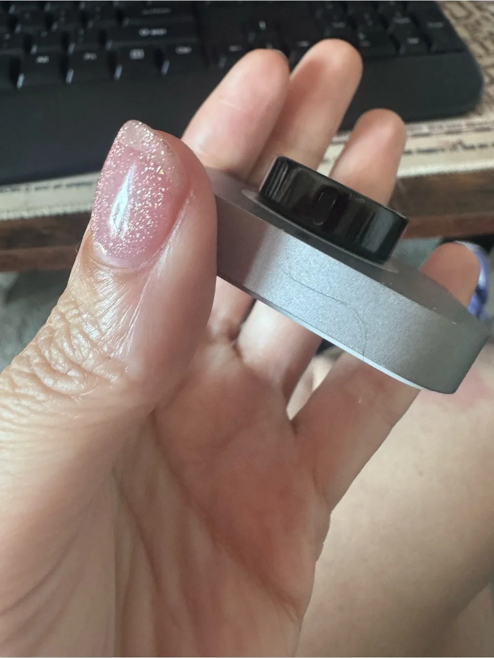 Oura Silver and Black Wearable Controller